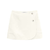 THE OVER LAP BUTTONED SKIRT WHITE