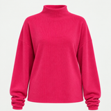 Daria Soft Mock Neck Pullover / Magenta