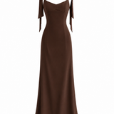 GODDESS DRESS COFFEE BROWN / PRE-ORDER
