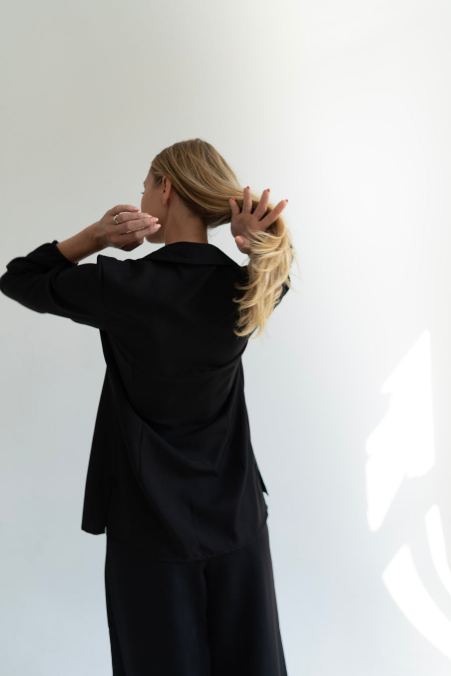 THE DOUBLE BOW SHIRT BLACK&WHITE