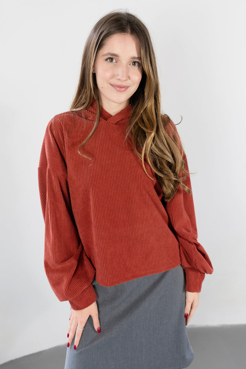 THE LILI CROPPED HOODIE PUMPKIN SPICE