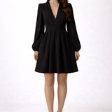 #23 THE DEEP V DRESS BLACK