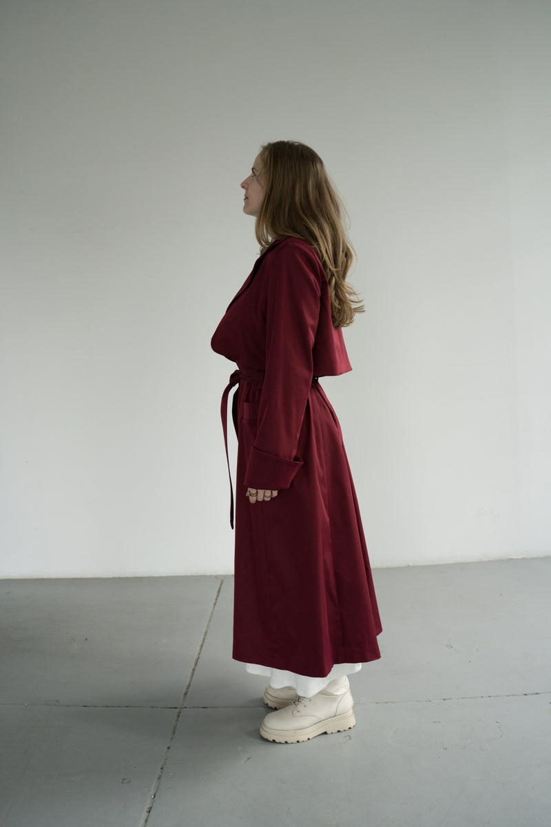 THE TRENCH COAT RED WINE