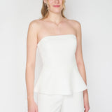 THE STRAPLESS TOP WHITE