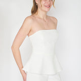 THE STRAPLESS TOP WHITE