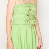 THE FRONT TIE TOP MATCHA