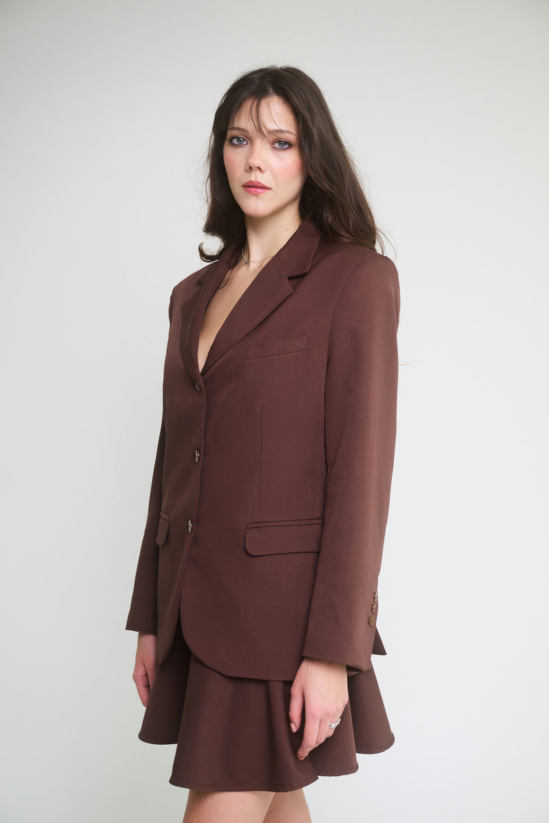 Jade Tailored Blazer / Coffee Brown