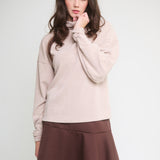 DARIA Soft Mock Neck Pullover / Beige