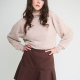 Flared Skirt / Coffee brown