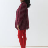 Jade Tailored Blazer / Burgundy Pinstripe