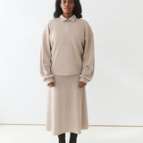 ZIPPER PULLOVER / BEIGE