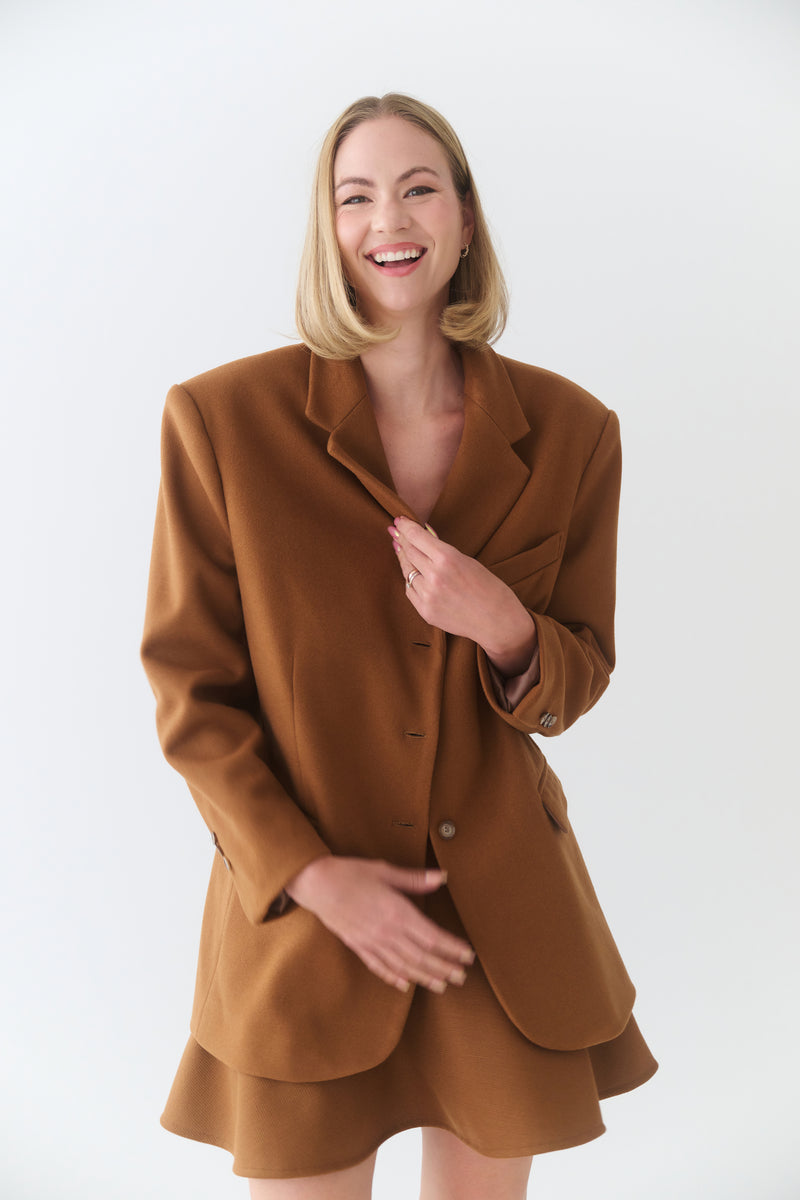 Jade Tailored Blazer / Warm Camel