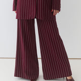 Tailored Pants / Burgundy Pinstripe