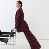 Tailored Pants / Burgundy Pinstripe