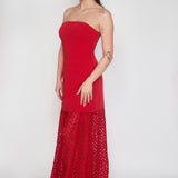 THE LACE SKIRT RED