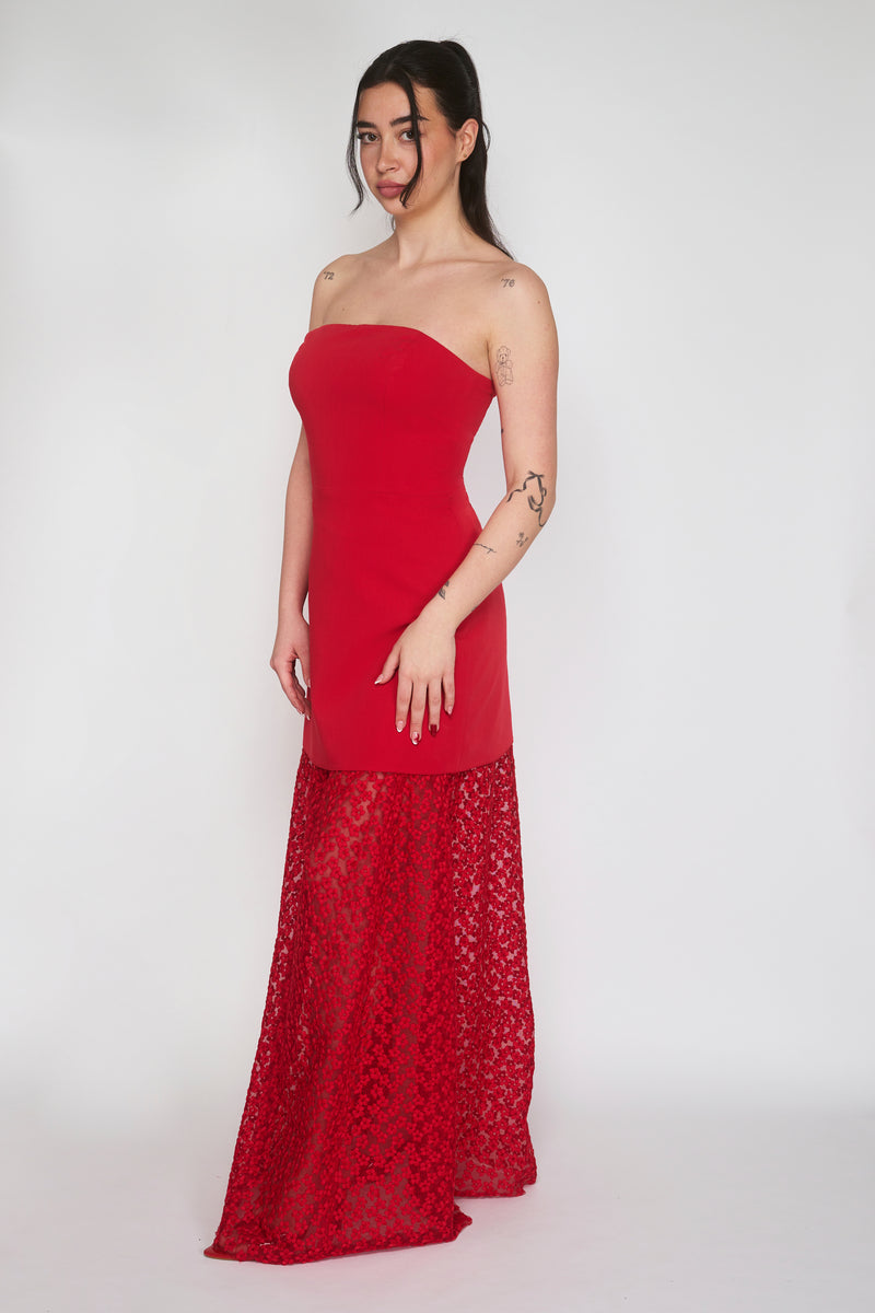 THE LACE SKIRT RED
