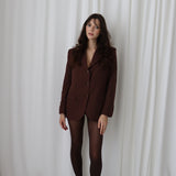 Jade Tailored Blazer / Coffee Brown