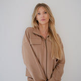 #30 THE COTTON BOMBER TAUPE