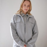 #31 THE OVERSIZED ZIPPER SHIRT GREY