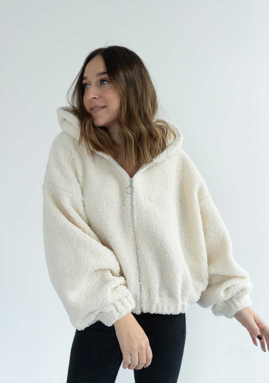 THE TEDDY CARDIGAN WHITE