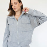 #30 THE COTTON BOMBER GREY