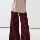Tailored Pants / Burgundy Pinstripe