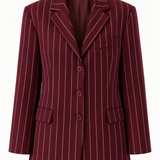 Jade Tailored Blazer / Burgundy Pinstripe / PRE-ORDER