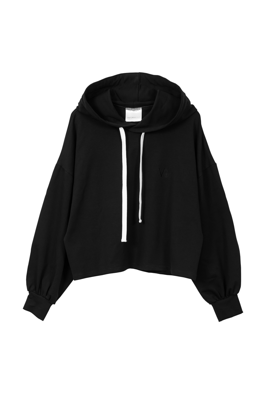 #9 THE CROPPED HOODIE BLACK