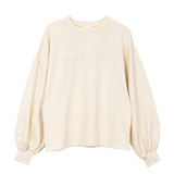 #5 THE PUFF SLEEVE LOGO SWEATER VANILLA