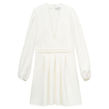 #23 THE DEEP V DRESS OFF-WHITE