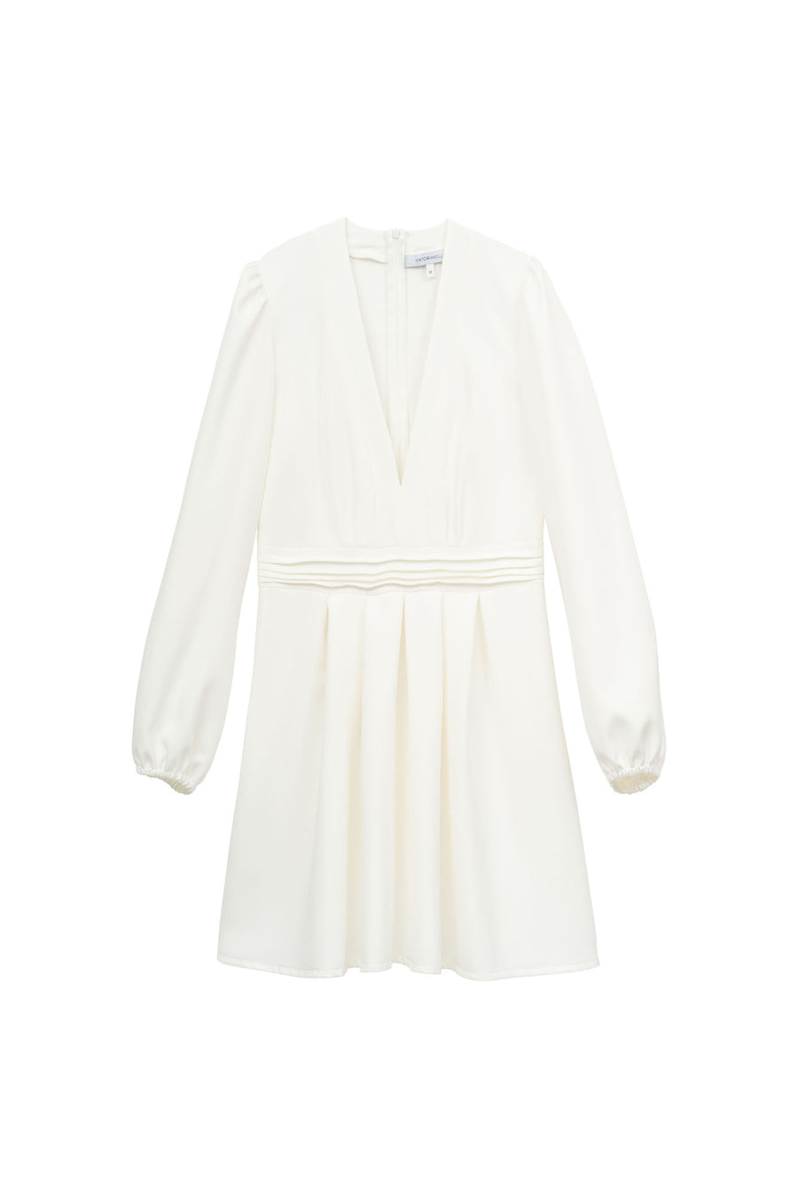 #23 THE DEEP V DRESS OFF-WHITE