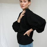 #5 THE PUFF SLEEVE SWEATER BLACK