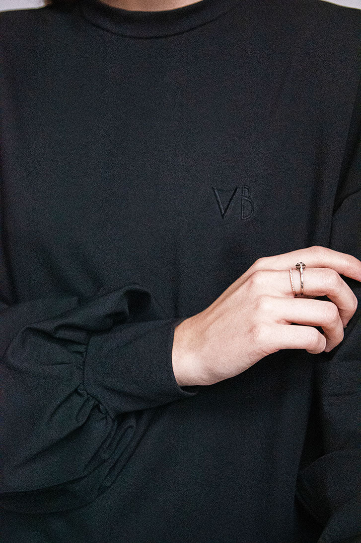 #5 THE PUFF SLEEVE SWEATER BLACK