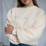 #5 THE PUFF SLEEVE LOGO SWEATER VANILLA