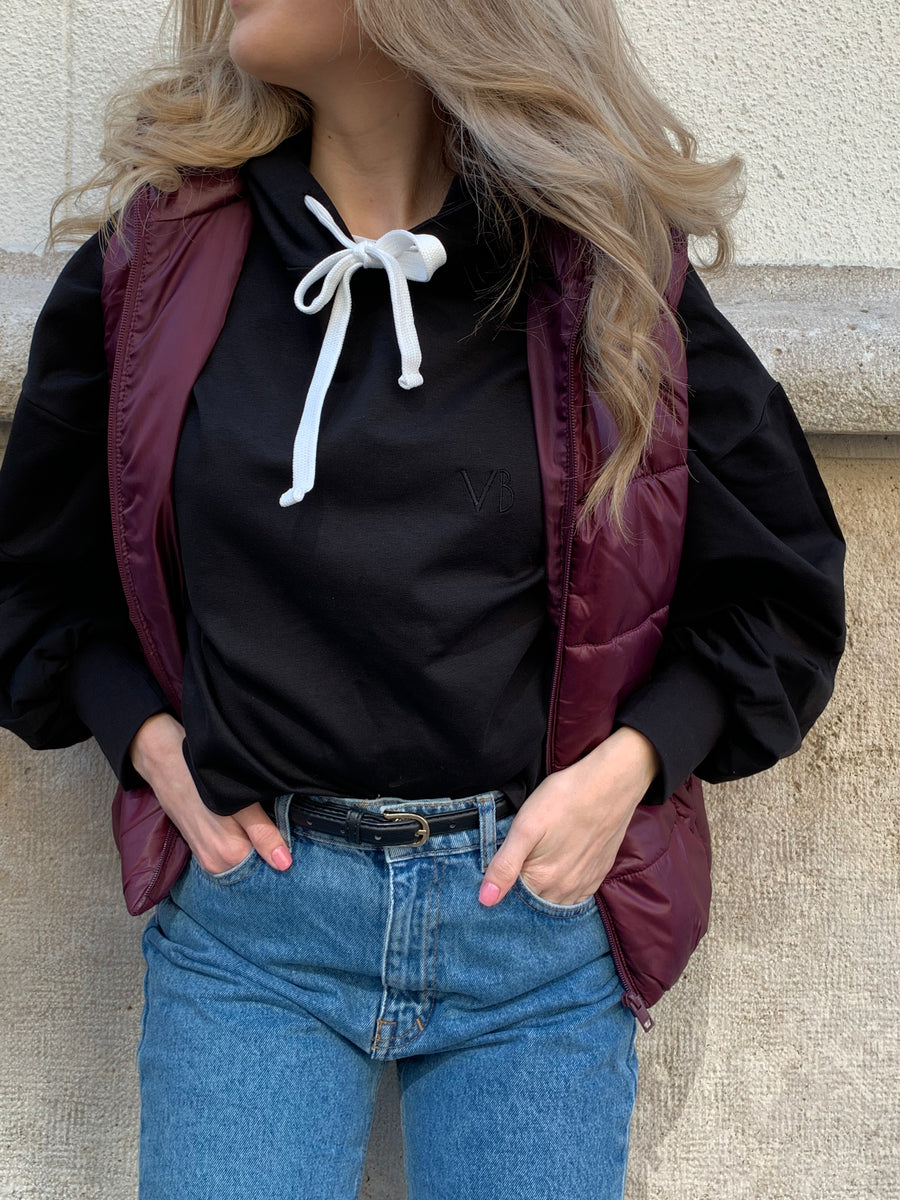#9 THE CROPPED HOODIE BLACK